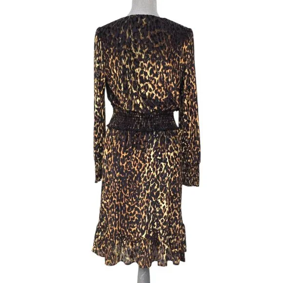 Tahari Women's Black Burnout Velvet Long Sleeve Dress Size M Sample Dress - Picture 5 of 7